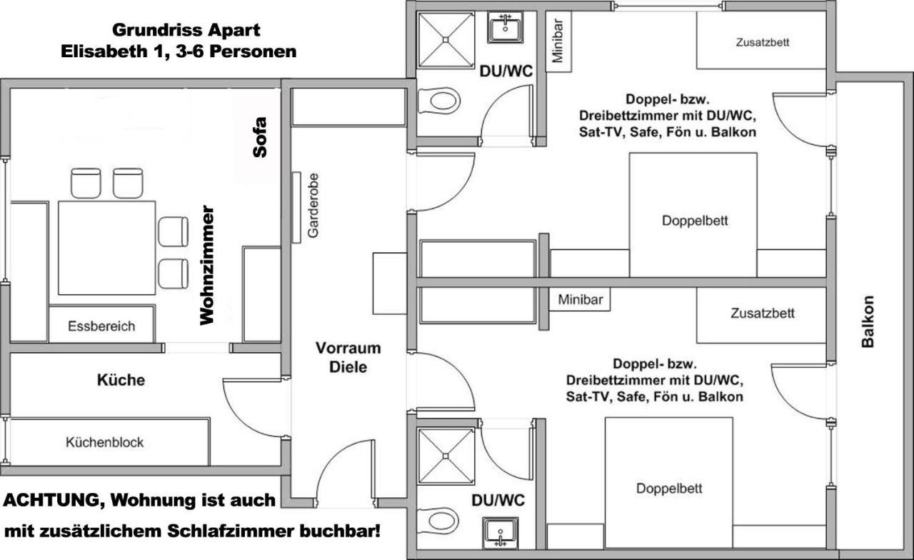 סי "Apart Elisabeth" Inkl Silvretta Premium Summercard מראה חיצוני תמונה